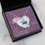 Sea Turtle Necklace Gift for My Beautiful Girlfriend Valentines Necklace Clan Laing of Archiestown Tartan Blue Turtle Necklace