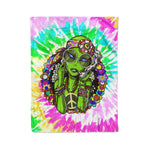 Scotstee Shop - Scotstee Shop Blanket Hippie Alien! Tie Dye Rainbow Hippie Fleece Blanket