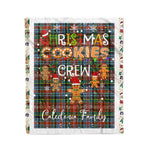 Personalized Gift Tartan Plaid Blanket Clan Caledonia With Christmas Cookie Baking Crew Christmas Gift Blanket, Plaid Blanket, Christmas Fleece Blanket, Christmas Blanket, Tartan Blanket, Scottish Blanket, Scotland Blanket, Family Name Blanket, Custom Blanket, Personalized Blanket