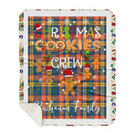 Personalized Gift Tartan Plaid Blanket Clan Buchanan Ancient With Christmas Cookie Baking Crew Christmas Gift Sherpa Blanket, tartan sherpa blanket,buffalo plaid sherpa blanket,christmas sherpa blanket,Christmas Throw Blanket,green plaid sherpa blanket,green sherpa blanket