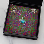 Sea Turtle Necklace To My Beautiful Soulmate Necklace In Your Eyes I Have Found My Home Clan MacIntyre Of Glenorchy Tartan Blue Turtle Necklace