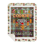 Personalized Gift Tartan Plaid Blanket Clan MacAndrew With Christmas Cookie Baking Crew Christmas Gift Sherpa Blanket, tartan sherpa blanket,buffalo plaid sherpa blanket,christmas sherpa blanket,Christmas Throw Blanket,green plaid sherpa blanket,green sherpa blanket