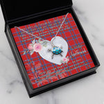 Sea Turtle Necklace Gift for My Beautiful Girlfriend Valentines Necklace Clan Rait Tartan Blue Turtle Necklace