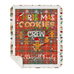 Personalized Gift Tartan Plaid Blanket Clan MacDougall Ancient With Christmas Cookie Baking Crew Christmas Gift Sherpa Blanket, tartan sherpa blanket,buffalo plaid sherpa blanket,christmas sherpa blanket,Christmas Throw Blanket,green plaid sherpa blanket,green sherpa blanket