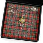 To My Beautiful Soulmate Sunflower Necklace In Your Eyes I Have Found My Home Clan Stewart Stuart of Bute Tartan Jewelry For Girlfriend, Tartan Sunflower Pendant Necklace, Scottish Tartan Jewelry, valentine necklace, necklace girlfriend, necklace for wife, cute necklaces for girlfriend, jewelry for girlfriend, to my soulmate necklace, to my future wife necklace