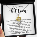 Sunflower Pendant Necklace - To My Loving Mom - Important Person In My Life Mother's Day Gift From Son Necklace