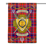 House Flag - Cameron Of Lochiel Modern Irish Shield Celtic Cross Tartan Garden Flag St Patrick's Day Garden Flag