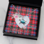Sea Turtle Necklace Gift for My Beautiful Girlfriend Valentines Necklace Clan Pitblado Tartan Blue Turtle Necklace