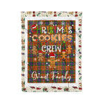 Personalized Gift Tartan Plaid Blanket Clan Grant of Edinchat With Christmas Cookie Baking Crew Christmas Gift Blanket, Plaid Blanket, Christmas Fleece Blanket, Christmas Blanket, Tartan Blanket, Scottish Blanket, Scotland Blanket, Family Name Blanket, Custom Blanket, Personalized Blanket