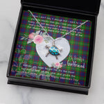 Sea Turtle Necklace Gift for My Beautiful Girlfriend Valentines Necklace Clan Durie Tartan Blue Turtle Necklace