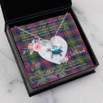 Sea Turtle Necklace Gift for My Beautiful Girlfriend Valentines Necklace Clan MacLennan Tartan Blue Turtle Necklace