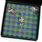 To My Beautiful Soulmate Sunflower Necklace In Your Eyes I Have Found My Home Clan Haliburton Tartan Jewelry For Girlfriend, Tartan Sunflower Pendant Necklace, Scottish Tartan Jewelry, valentine necklace, necklace girlfriend, necklace for wife, cute necklaces for girlfriend, jewelry for girlfriend, to my soulmate necklace, to my future wife necklace
