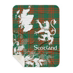 Sherpa Blanket - Tartan Blanket Thistle and Lion Scottish Clan Menzies Green Ancient Plaid Blanket, plaid sherpa blanket queen,purple sherpa blanket,queen sherpa blanket,queen size sherpa blanket,red sherpa blanket,scottish tartan blankets,sherpa blanket,sherpa christmas blanket