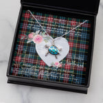 Sea Turtle Necklace Gift for My Beautiful Girlfriend Valentines Necklace Clan Comyn Tartan Blue Turtle Necklace
