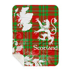 Sherpa Blanket - Tartan Blanket Thistle and Lion Scottish Clan MacGregor Modern Plaid Blanket, plaid sherpa blanket queen,purple sherpa blanket,queen sherpa blanket,queen size sherpa blanket,red sherpa blanket,scottish tartan blankets,sherpa blanket,sherpa christmas blanket