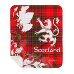 Sherpa Blanket - Tartan Blanket Thistle and Lion Scottish Clan MacDougall Plaid Blanket, plaid sherpa blanket queen,purple sherpa blanket,queen sherpa blanket,queen size sherpa blanket,red sherpa blanket,scottish tartan blankets,sherpa blanket,sherpa christmas blanket