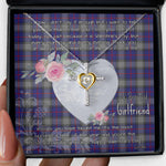 Gift For My Beautiful Girlfriend Necklace Valentine Necklace Clan Kinnaird Tartan Cross Dancing Necklace Scottish Tartan Jewelry
