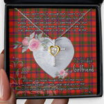 Gift For My Beautiful Girlfriend Necklace Valentine Necklace Clan Bain Tartan Cross Dancing Necklace Scottish Tartan Jewelry