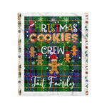 Personalized Gift Tartan Plaid Blanket Clan Tait With Christmas Cookie Baking Crew Christmas Gift Blanket, Plaid Blanket, Christmas Fleece Blanket, Christmas Blanket, Tartan Blanket, Scottish Blanket, Scotland Blanket, Family Name Blanket, Custom Blanket, Personalized Blanket