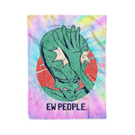 Scotstee Shop - Scotstee Shop Blanket Alien Faceplam Alien Tie Dye Rainbow Hippie Fleece Blanket