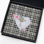 Gift For My Beautiful Girlfriend Necklace Valentine Necklace Clan Scott Black White Ancient Tartan Cross Dancing Necklace Scottish Tartan Jewelry
