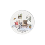 Scotstee Shop - Our First Christmas In Our New Home Circle Ceramic Ornament We Have Moved Boho Living Room Border Collie Dog Moving Announcement