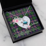Sea Turtle Necklace Gift for My Beautiful Girlfriend Valentines Necklace Clan Urquhart Tartan Blue Turtle Necklace