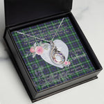 Rising Phoenix Necklace - Valentine Necklace Clan Forbes Lyon Court Tartan Gift for Girlfriend, Gift for My Wife Rising Phoenix Necklace