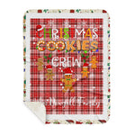 Personalized Gift Tartan Plaid Blanket Clan MacDougall Dress With Christmas Cookie Baking Crew Christmas Gift Sherpa Blanket, tartan sherpa blanket,buffalo plaid sherpa blanket,christmas sherpa blanket,Christmas Throw Blanket,green plaid sherpa blanket,green sherpa blanket