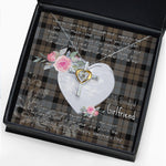 Gift For My Beautiful Girlfriend Necklace Valentine Necklace Clan MacKay Weathered Tartan Cross Dancing Necklace Scottish Tartan Jewelry