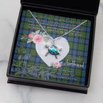 Sea Turtle Necklace Gift for My Beautiful Girlfriend Valentines Necklace Clan MacLaren Ancient Tartan Blue Turtle Necklace
