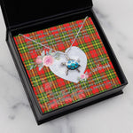 Sea Turtle Necklace Gift for My Beautiful Girlfriend Valentines Necklace Clan Leask Tartan Blue Turtle Necklace