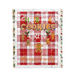 Fleece Blanket - Personalized Gift Tartan Plaid Blanket Clan MenZies Red With Christmas Cookie Baking Crew Christmas Gift Fleece Blanket