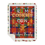 Personalized Gift Tartan Plaid Blanket Clan Nicolson Ancient With Christmas Cookie Baking Crew Christmas Gift Sherpa Blanket, tartan sherpa blanket,buffalo plaid sherpa blanket,christmas sherpa blanket,Christmas Throw Blanket,green plaid sherpa blanket,green sherpa blanket