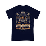 80th Birthday Gifts 80 Years Old Retro Born In May 1941 Birthday Shirt - Scotstee Shop