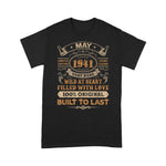 80th Birthday Gifts 80 Years Old Retro Born In May 1941 Birthday Shirt - Scotstee Shop