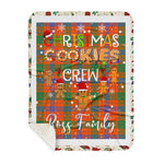 Personalized Gift Tartan Plaid Blanket Clan Ross Ancient With Christmas Cookie Baking Crew Christmas Gift Sherpa Blanket, tartan sherpa blanket,buffalo plaid sherpa blanket,christmas sherpa blanket,Christmas Throw Blanket,green plaid sherpa blanket,green sherpa blanket