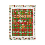 Personalized Gift Tartan Plaid Blanket Clan MacGregor With Christmas Cookie Baking Crew Christmas Gift Blanket, Plaid Blanket, Christmas Fleece Blanket, Christmas Blanket, Tartan Blanket, Scottish Blanket, Scotland Blanket, Family Name Blanket, Custom Blanket, Personalized Blanket