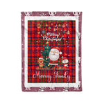 Personalized Gift Tartan Plaid Blanket Clan Murray of Tulloch With Funny Santa Snowman Reindeer Merry Christmas Fleece Blanket, Home Living Room, Plaid Blanket, Tartan Blanket, Scottish Blanket, Buffalo fleece blanket, Christmas Blanket