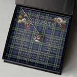To My Beautiful Soulmate Necklace In Your Eyes I Have Found My Home Clan Arbuthnott Tartan Crown Pendant Necklace