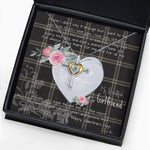 Gift For My Beautiful Girlfriend Necklace Valentine Necklace Clan Eternity Tartan Cross Dancing Necklace Scottish Tartan Jewelry