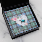 Sea Turtle Necklace Gift for My Beautiful Girlfriend Valentines Necklace Clan Mitchell Ancient Tartan Blue Turtle Necklace