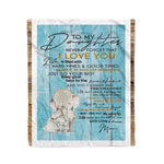 Scotstee Shop - Fleece Blanket - Adorable Letter To My Daughter Lovely Gift Fleece Blanket