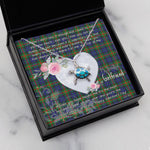 Sea Turtle Necklace Gift for My Beautiful Girlfriend Valentines Necklace Clan Gunn Modern Tartan Blue Turtle Necklace