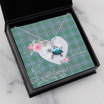 Sea Turtle Necklace Gift for My Beautiful Girlfriend Valentines Necklace Clan Irvine Tartan Blue Turtle Necklace