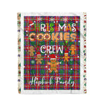 Personalized Gift Tartan Plaid Blanket Clan Hopkirk With Christmas Cookie Baking Crew Christmas Gift Blanket, Plaid Blanket, Christmas Fleece Blanket, Christmas Blanket, Tartan Blanket, Scottish Blanket, Scotland Blanket, Family Name Blanket, Custom Blanket, Personalized Blanket