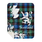 Sherpa Blanket - Tartan Blanket Thistle and Lion Scottish Clan Guthrie Ancient Plaid Blanket, plaid sherpa blanket queen,purple sherpa blanket,queen sherpa blanket,queen size sherpa blanket,red sherpa blanket,scottish tartan blankets,sherpa blanket,sherpa christmas blanket