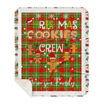 Personalized Gift Tartan Plaid Blanket Clan Grierson With Christmas Cookie Baking Crew Christmas Gift Sherpa Blanket, tartan sherpa blanket,buffalo plaid sherpa blanket,christmas sherpa blanket,Christmas Throw Blanket,green plaid sherpa blanket,green sherpa blanket