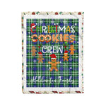 Personalized Gift Tartan Plaid Blanket Clan Haliburton With Christmas Cookie Baking Crew Christmas Gift Blanket, Plaid Blanket, Christmas Fleece Blanket, Christmas Blanket, Tartan Blanket, Scottish Blanket, Scotland Blanket, Family Name Blanket, Custom Blanket, Personalized Blanket