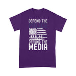 Scotstee Shop - Vintage Defend Police Defund Media USA American Flag 4th Of July Shirt Defund The Media Shirts Police Mom Shirts